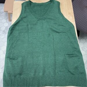 Green Sleeveless Knit Dress